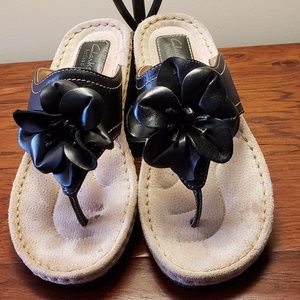 Clarks Latin Samba Sandal in Black Leather